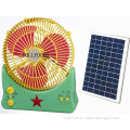 9" Portable Solar Fan with LED Light & Spotlight&Radio